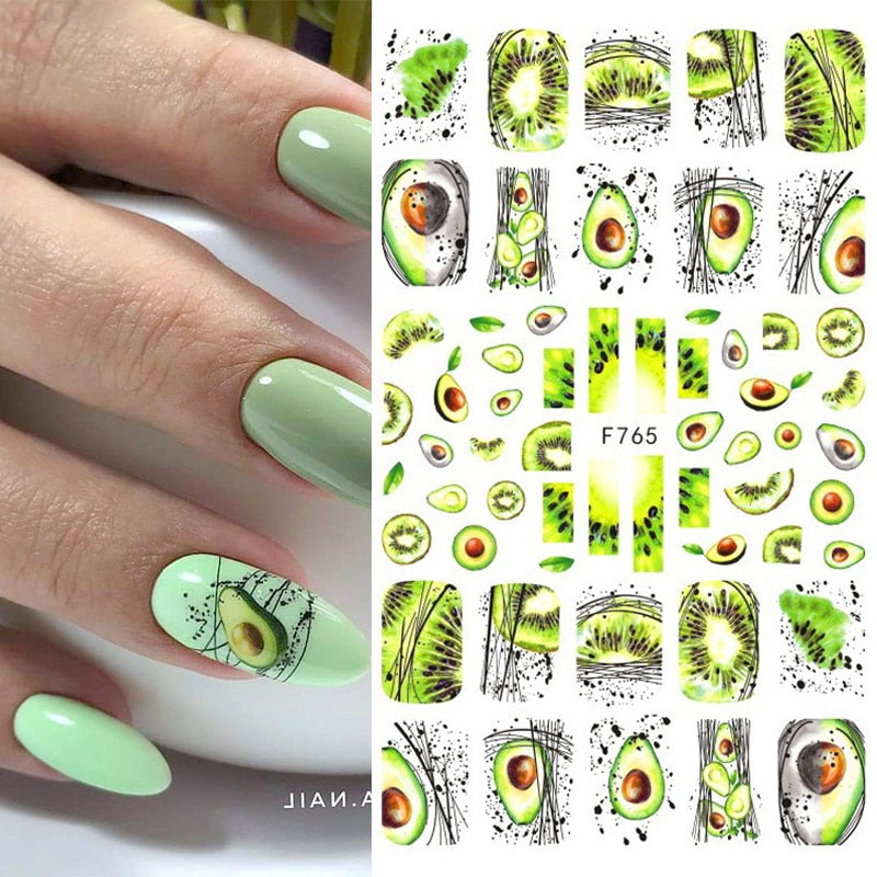 Décalcomanies Nail Art Fruits