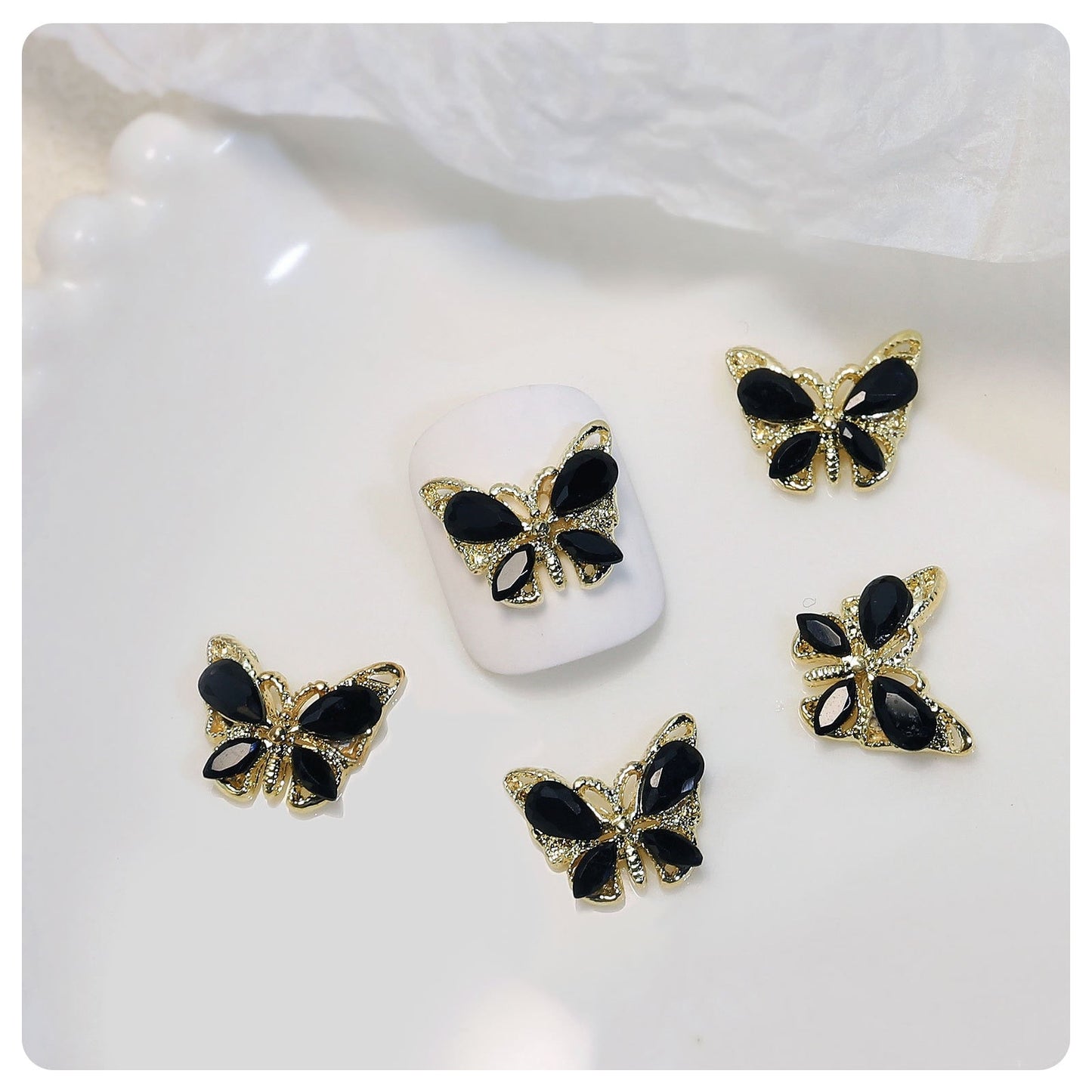 Charms pour ongles en forme de papillon