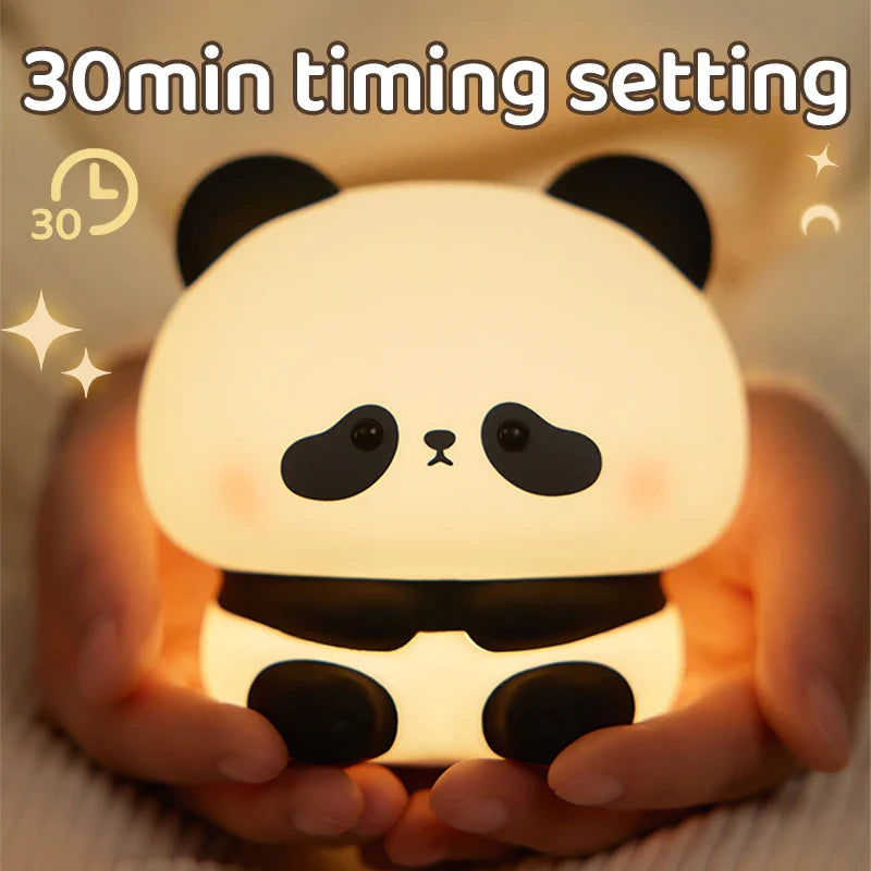 Luces nocturnas LED de panda dormido