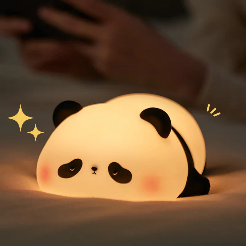 Luces nocturnas LED de panda dormido