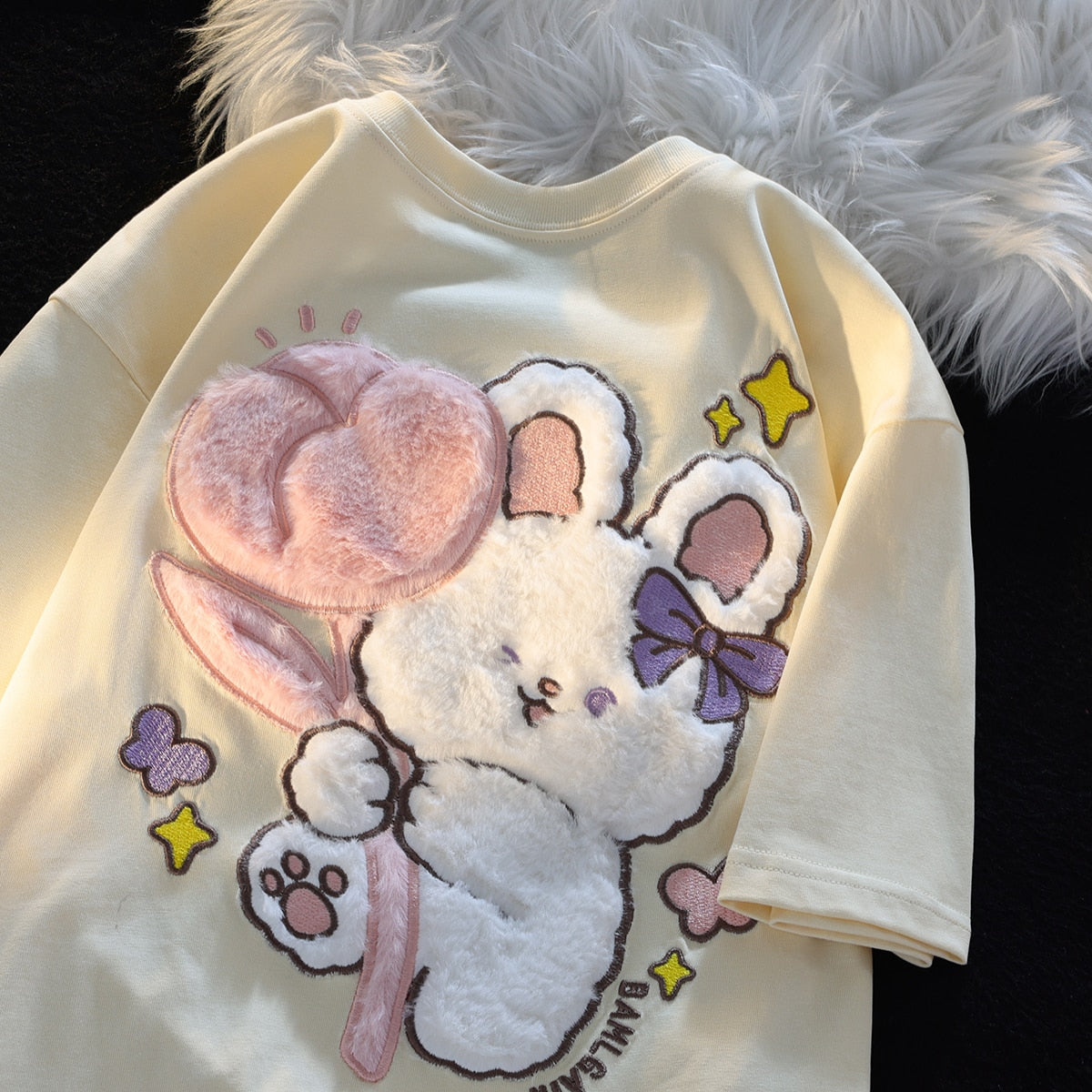 T-shirt lapin tulipe moelleux