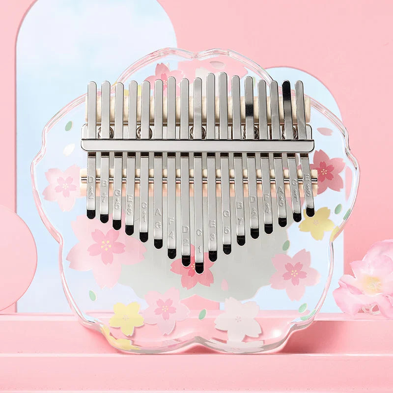Kalimba transparent en forme de Sakura