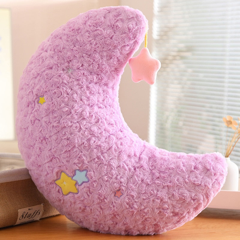 Oreillers en peluche Lune et Étoile