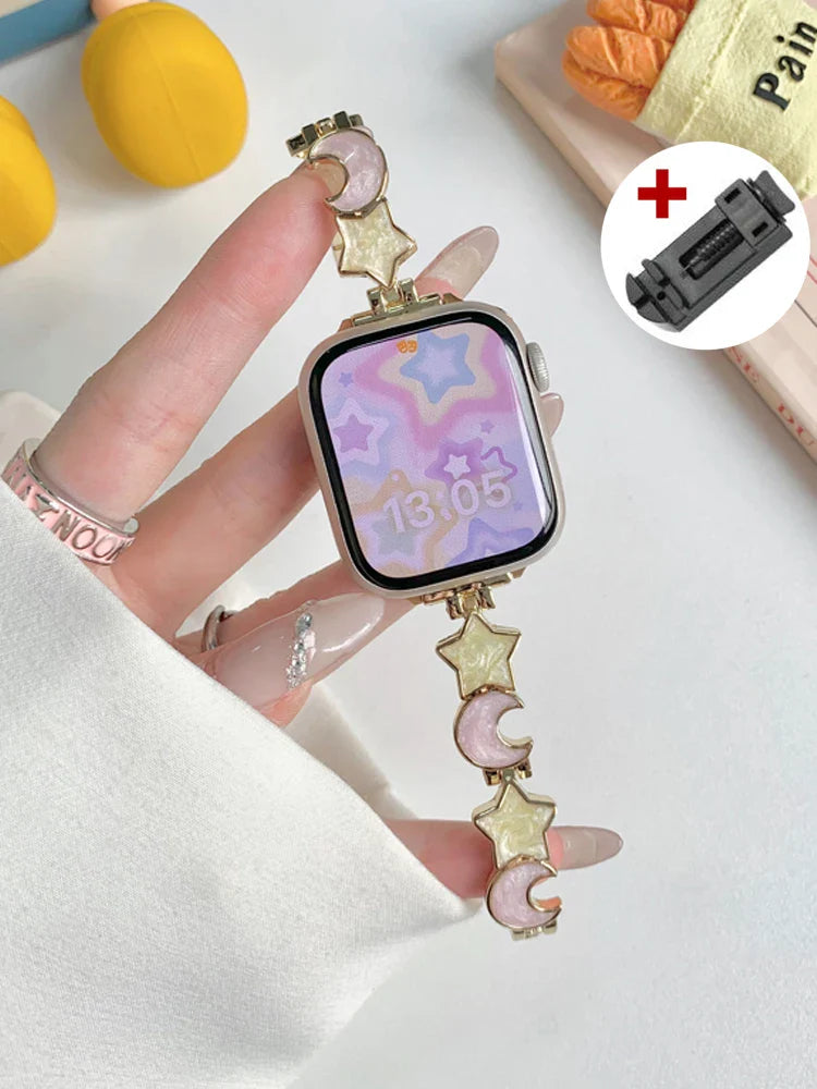Bracelet Apple Watch Lune et Étoile