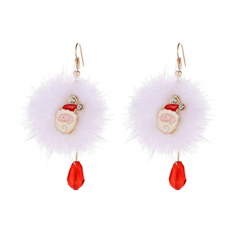 Boucles d'oreilles pendantes de Noël