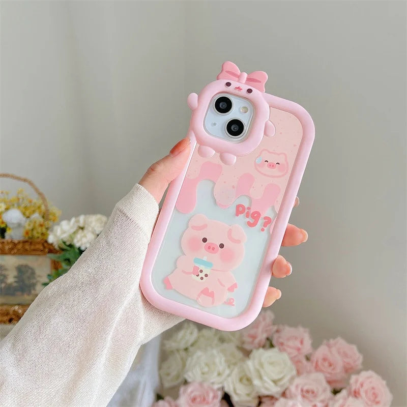 Coque iPhone Kawaii Pigs
