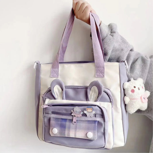 Sac fourre-tout à bandoulière avec oreilles de lapin