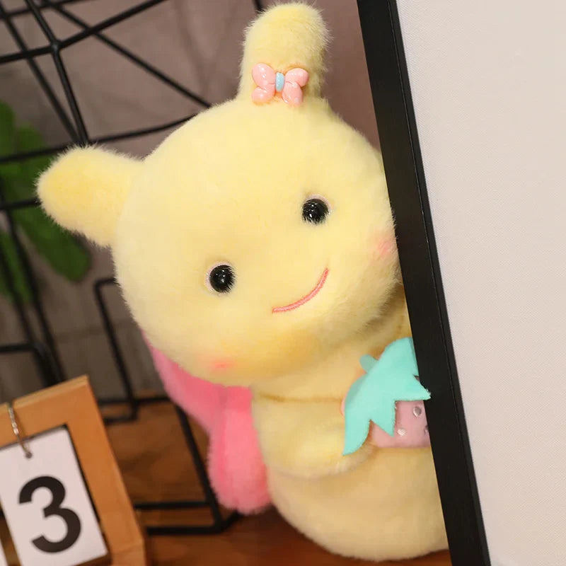 Peluches escargot fraise kawaii