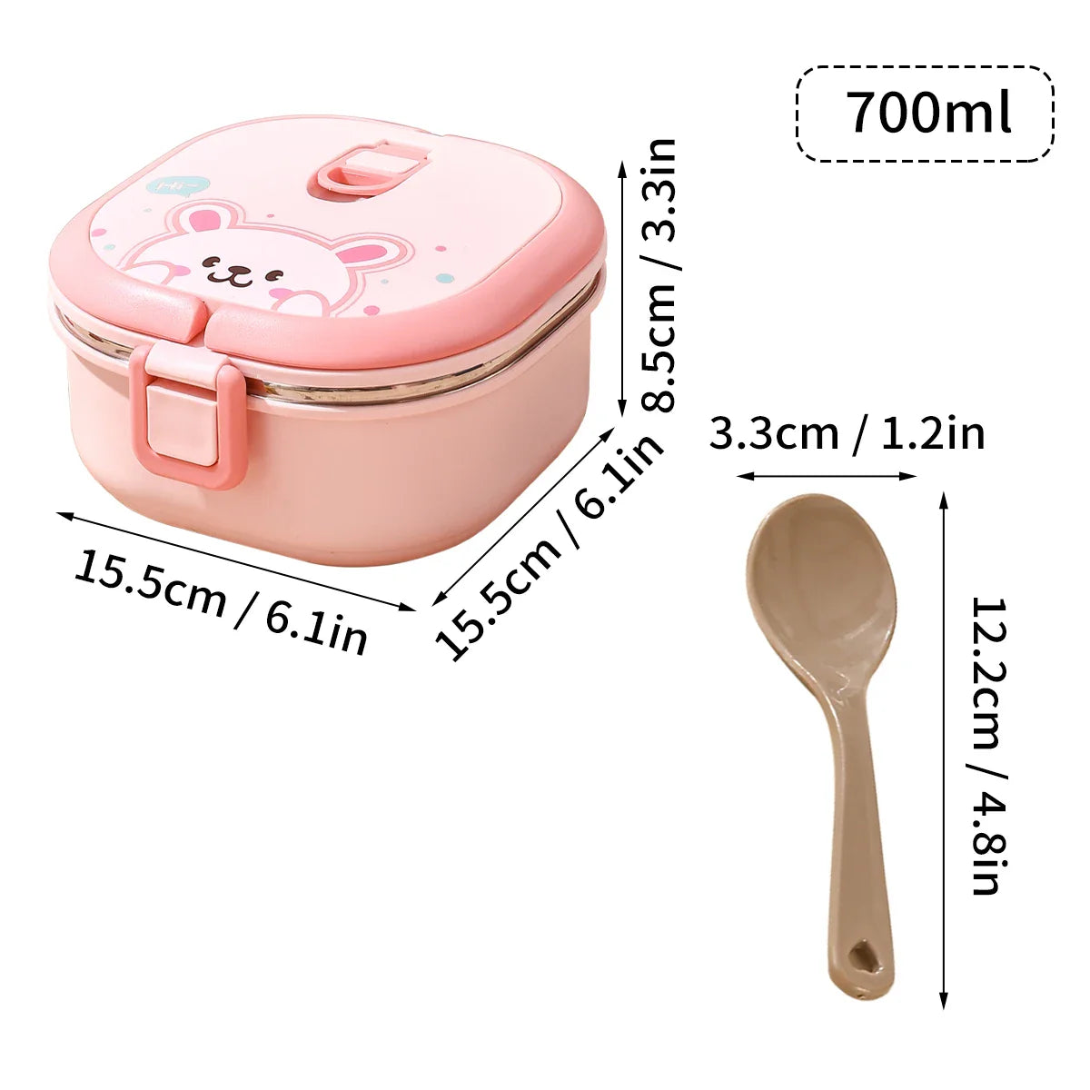 Cajas bento apilables de acero inoxidable