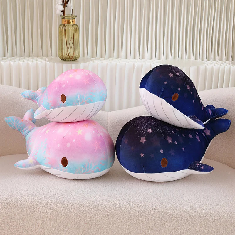 Peluches baleines ciel étoilé