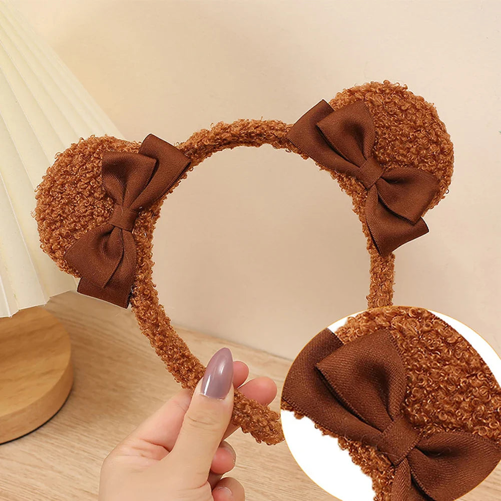 Bandeaux oreilles d'ours en peluche