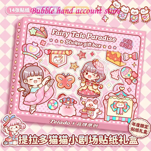 Boîte d'autocollants Kawaii Theater Girl