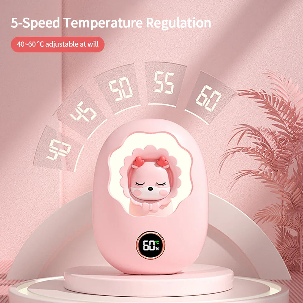 Chauffe-mains et batterie externe en forme d'animal mignon