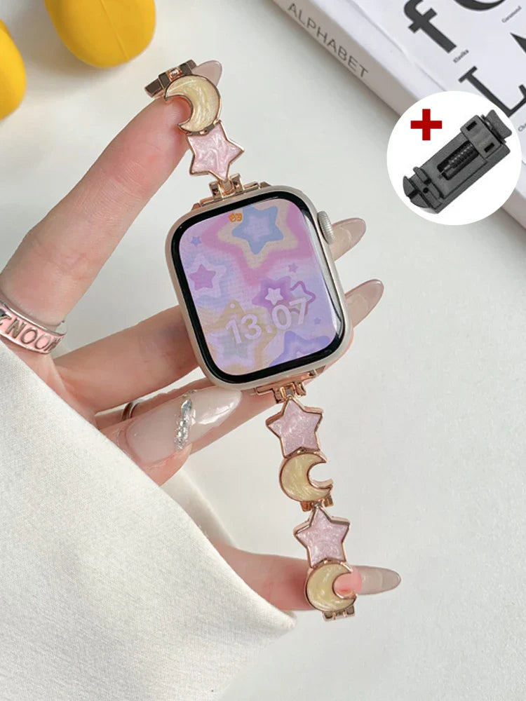 Bracelet Apple Watch Lune et Étoile