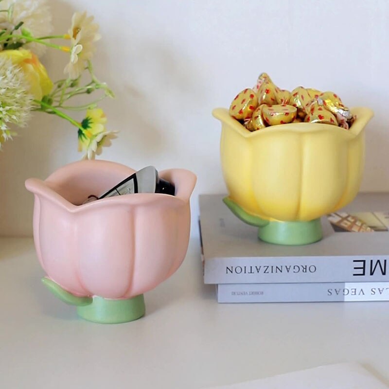 Boîte de rangement à fleurs pastel
