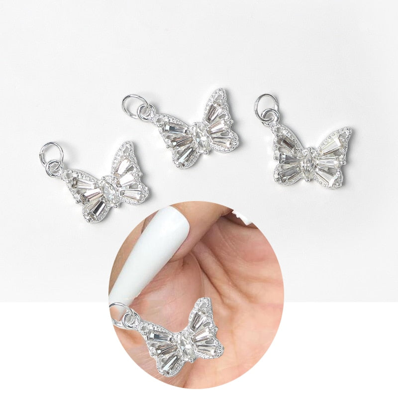 Charms pour ongles en forme de papillon