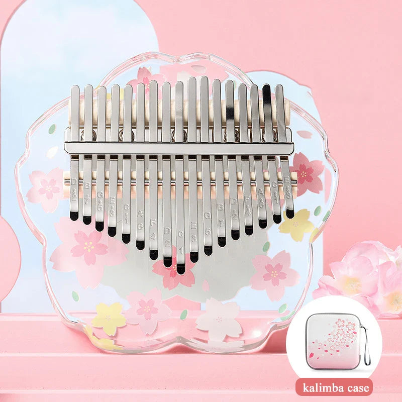 Kalimba transparent en forme de Sakura