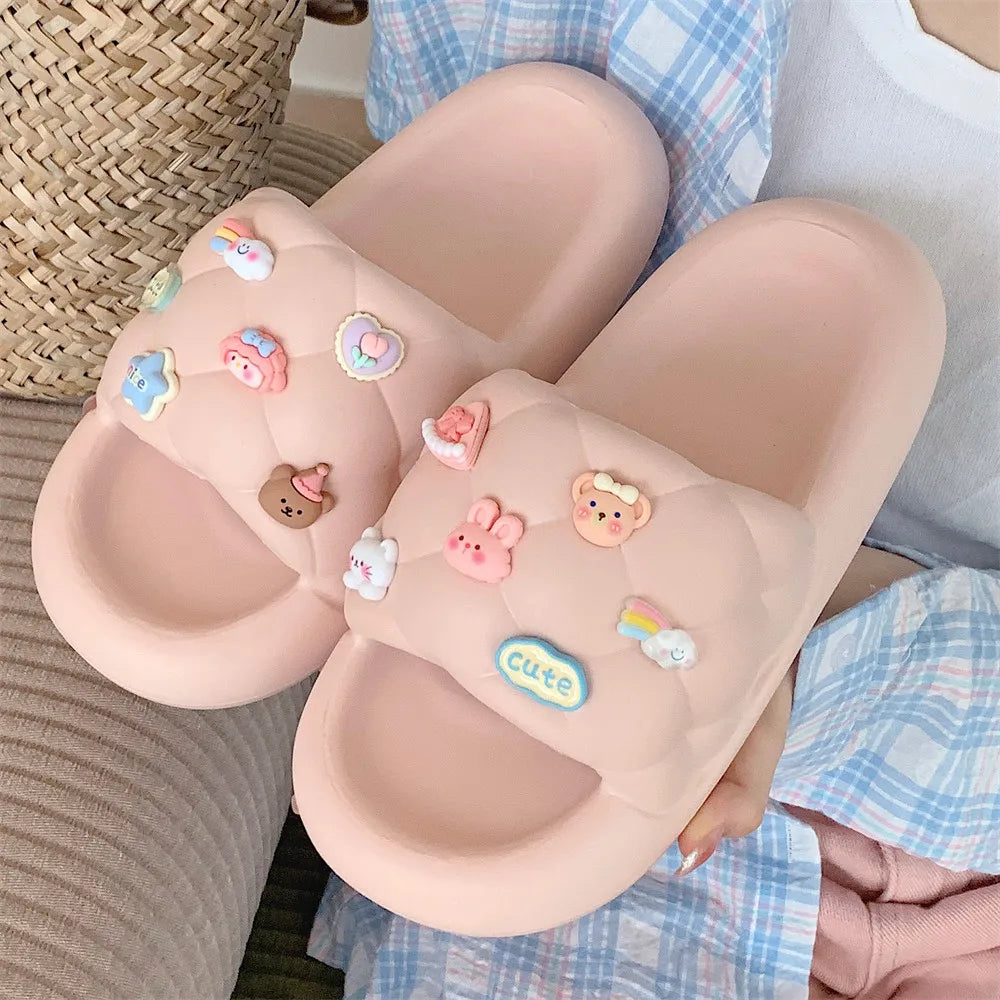 Sandales à semelle épaisse avec motif animal mignon