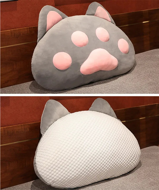 Almohadas gigantes con forma de pata de gato
