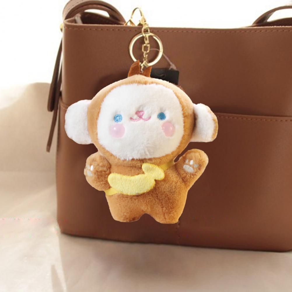 Llavero de mono de peluche