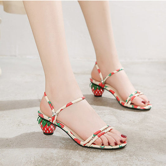 Sandales aux fraises