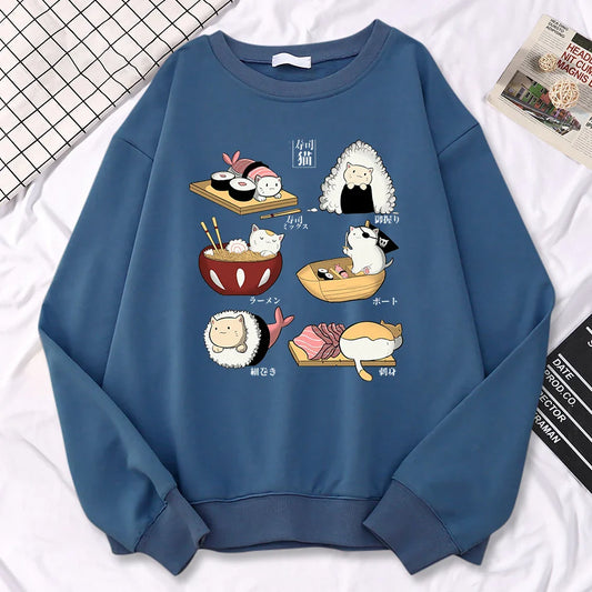 Suéter Harajuku de Sushi Cats