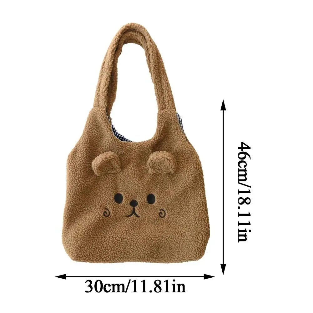 Bolsa de mano con forma de oso de peluche
