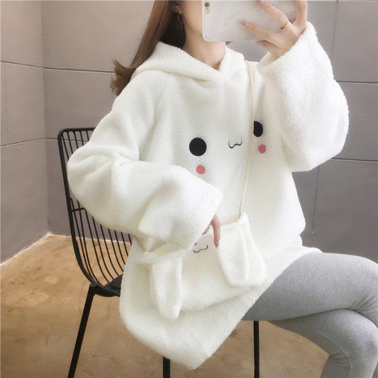 Sweat à capuche Loose Bunny