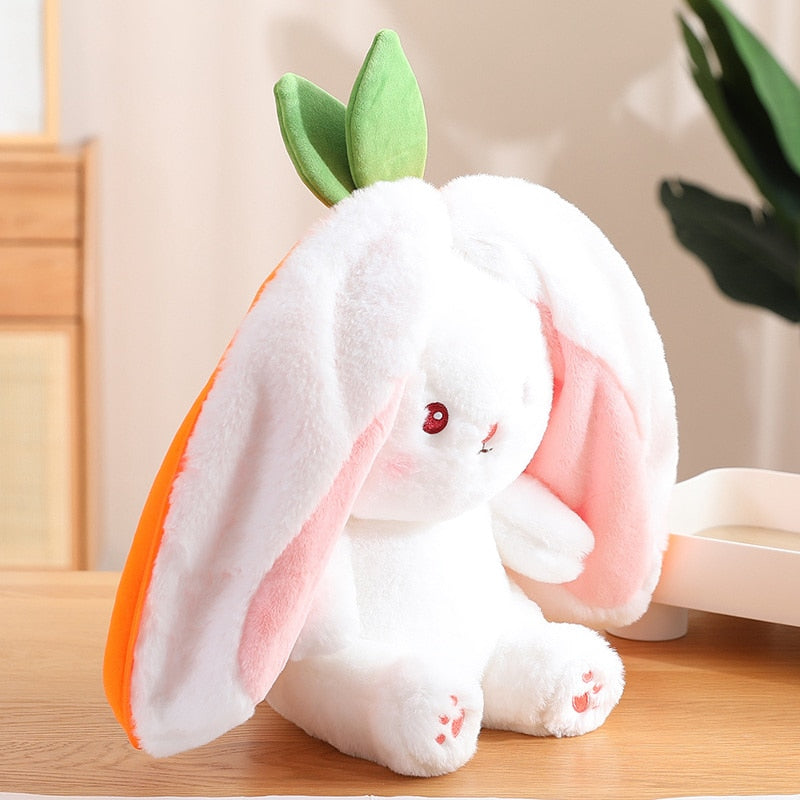 Peluches lapin carotte et fraise