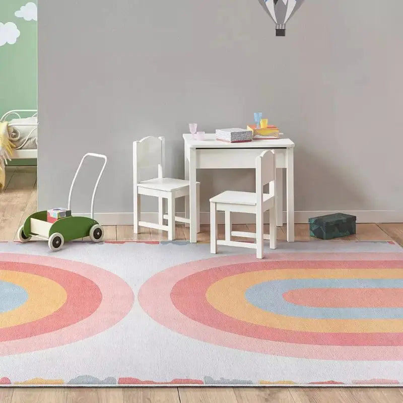 Tapis arc-en-ciel pastel