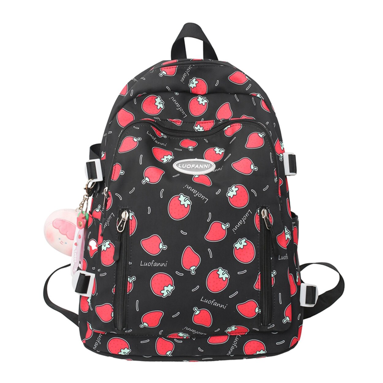 Sac à dos imperméable à imprimé fraise