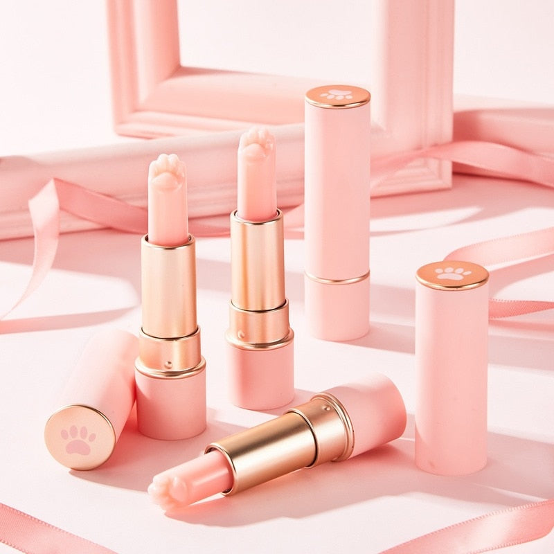 Baume à lèvres patte de chat rose