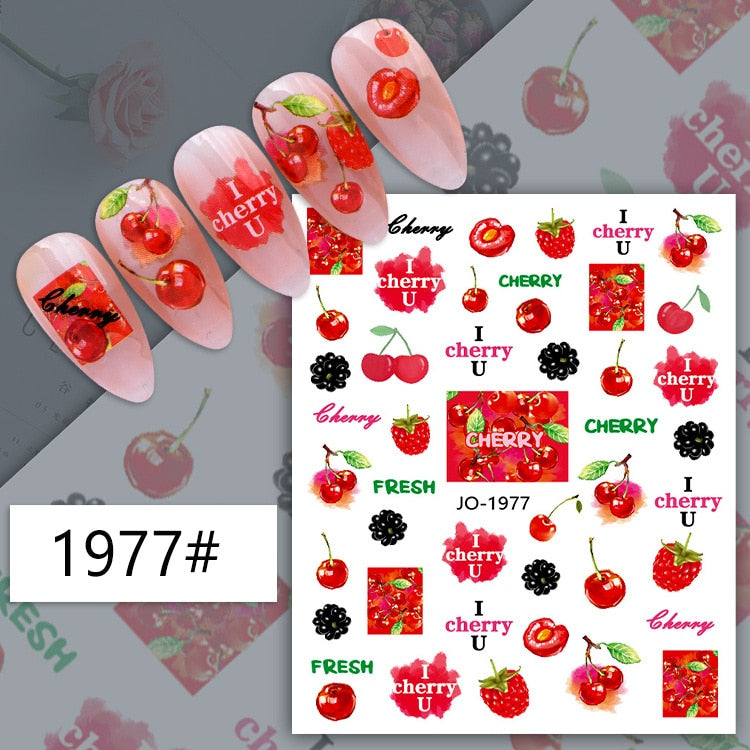 Décalcomanies Nail Art Fruits