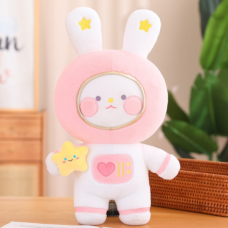 Conejitos de peluche espaciales