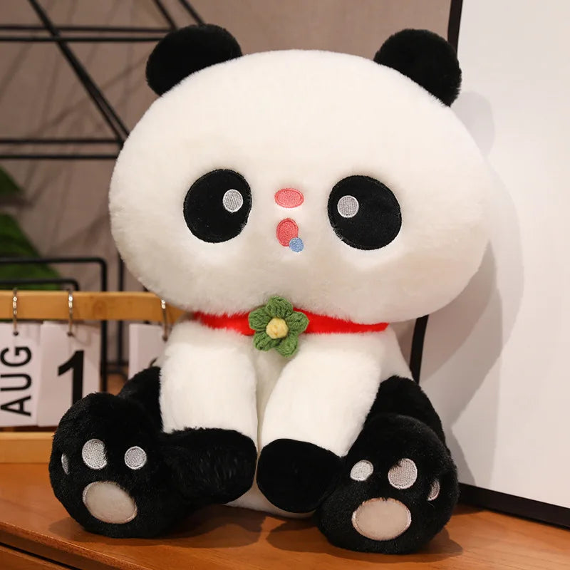 Peluches panda en bambou