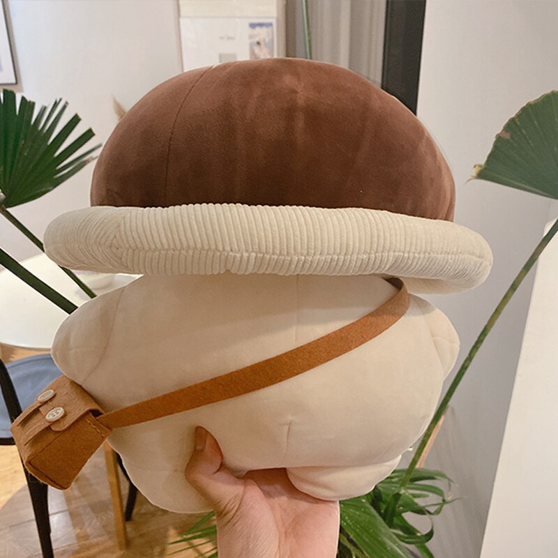 Peluche mensajero de hongo shiitake
