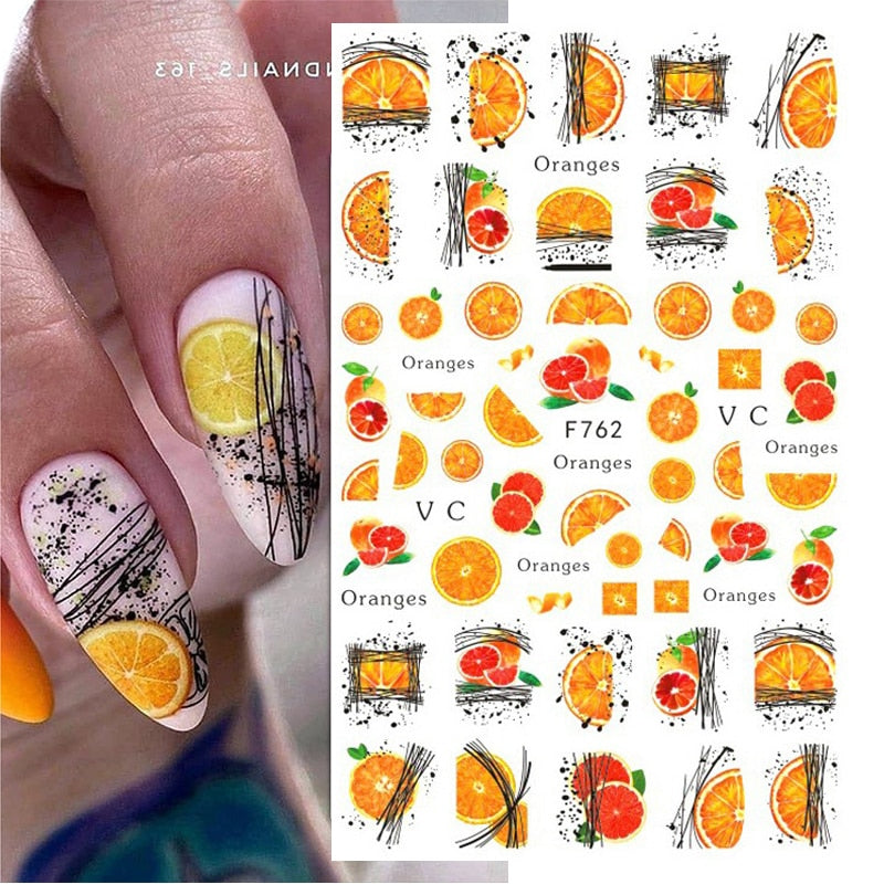 Décalcomanies Nail Art Fruits