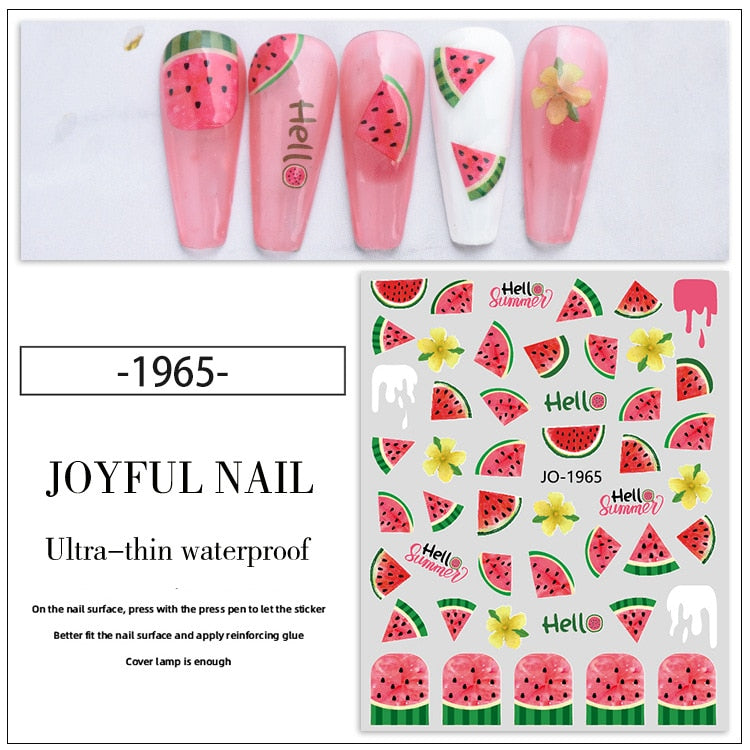 Décalcomanies Nail Art Fruits