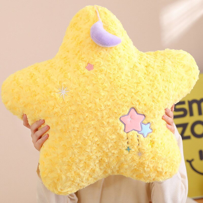 Oreillers en peluche Lune et Étoile
