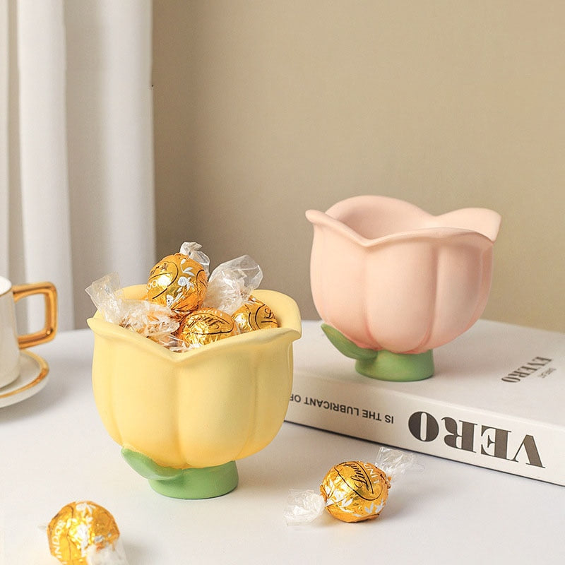 Boîte de rangement à fleurs pastel