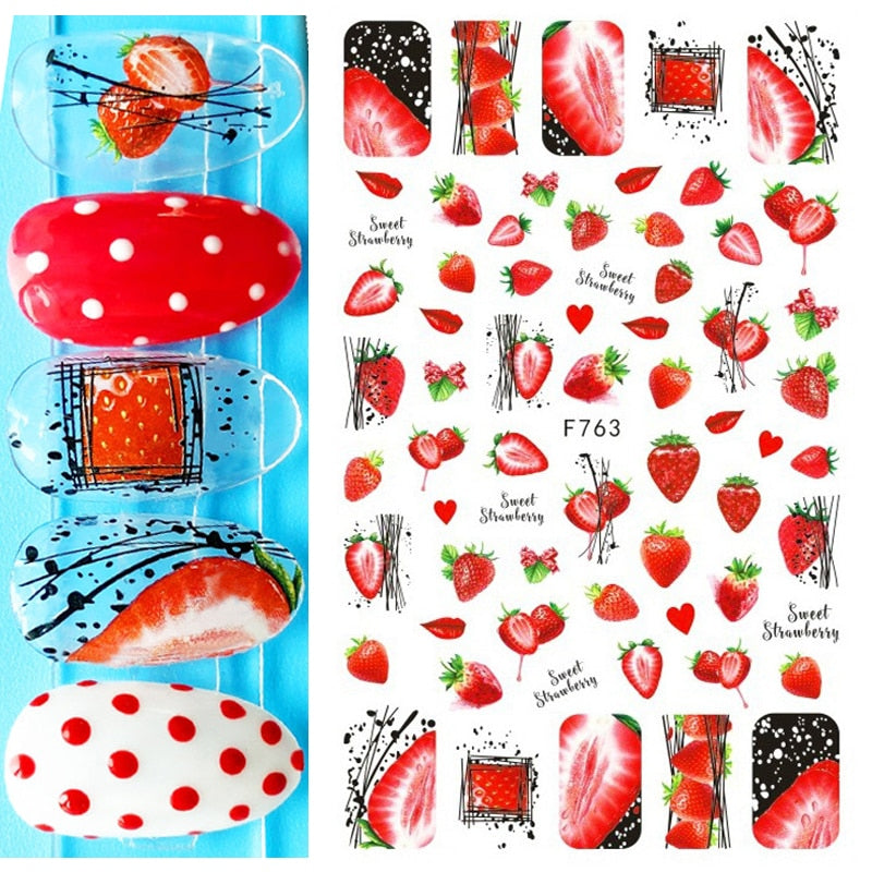 Décalcomanies Nail Art Fruits