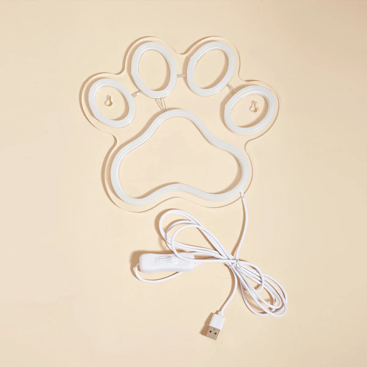 Lampe néon patte de chat kawaii