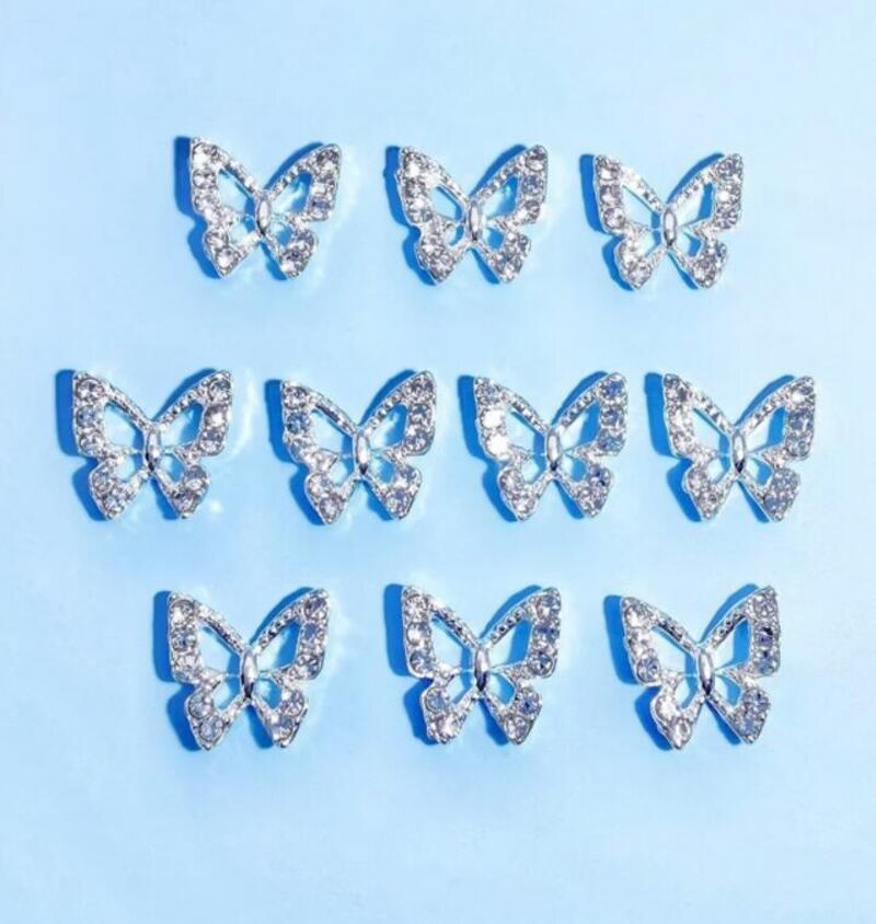 Charms pour ongles en forme de papillon