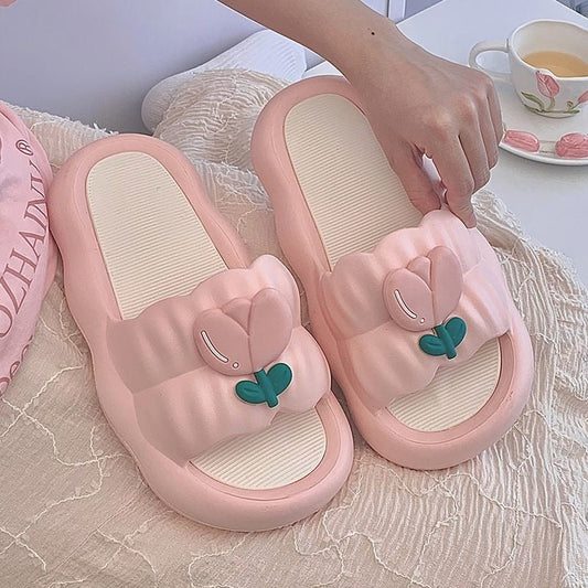 Chaussons confortables à fleurs