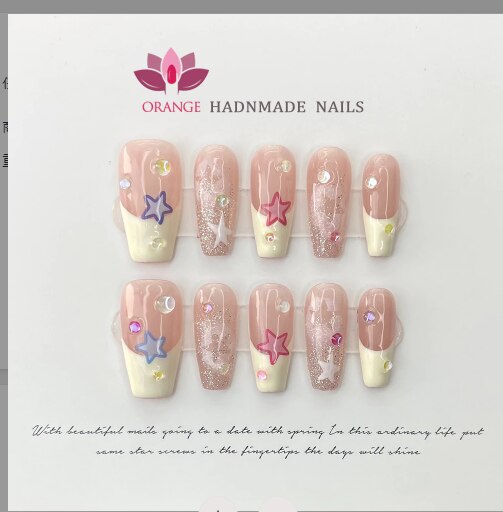 Ongles Press On Ballerina French