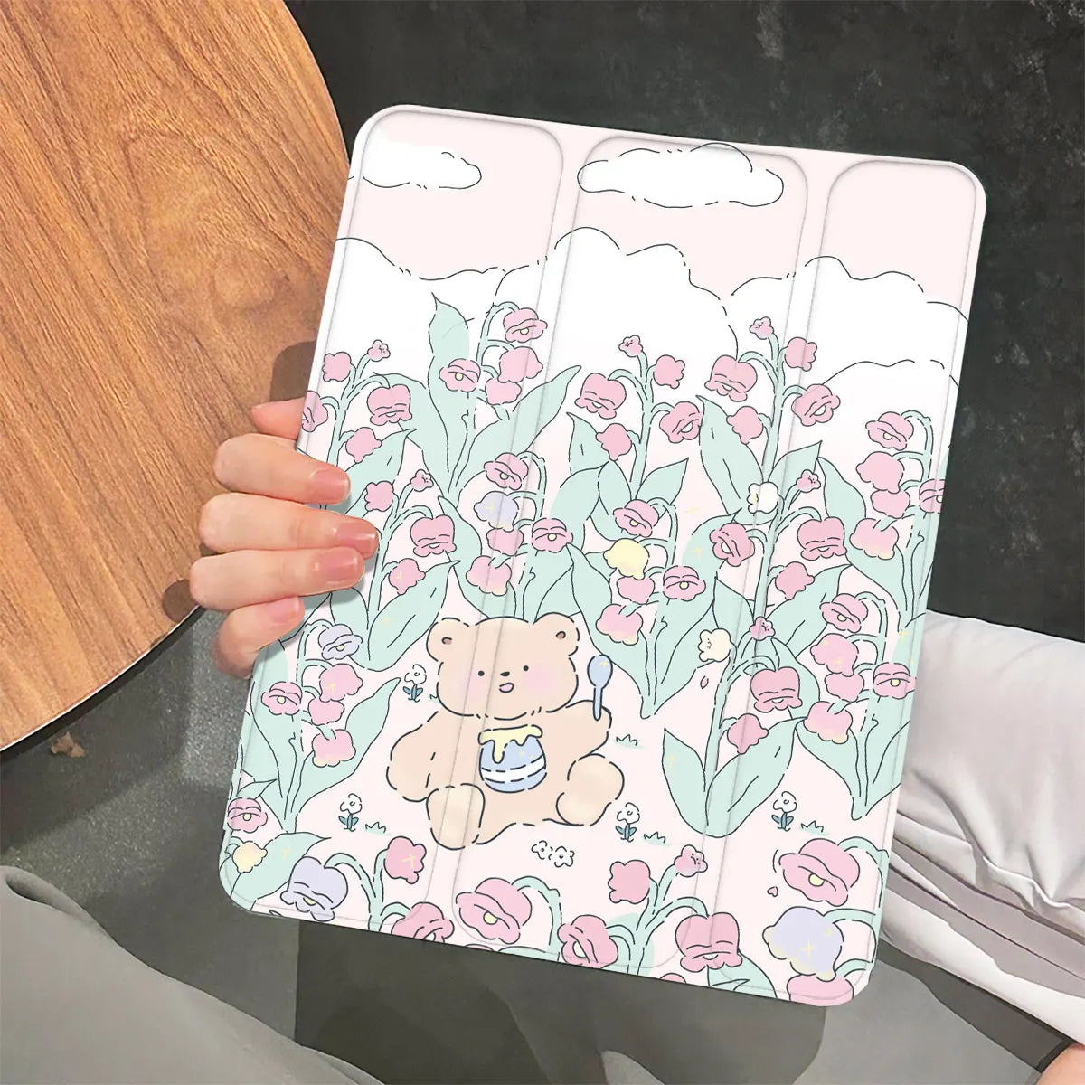 Flower Honey Bear iPad Case