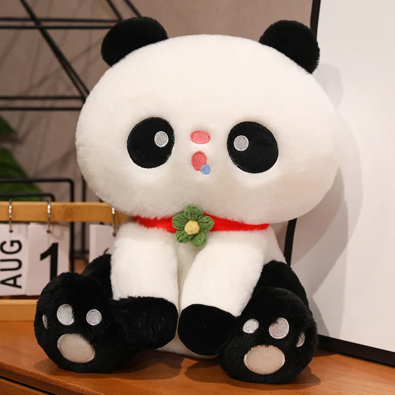 Peluches panda en bambou