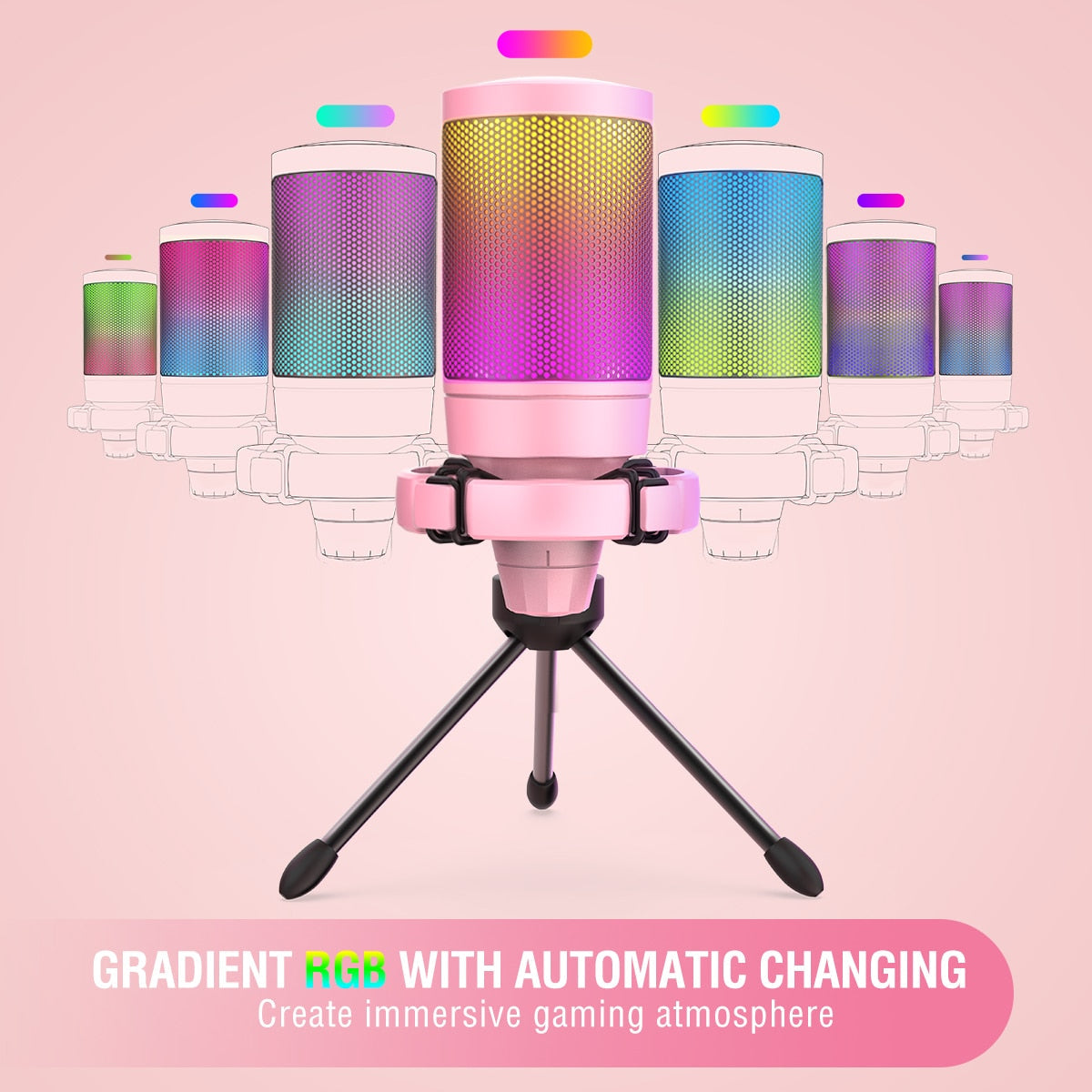 Microphone à condensateur rose