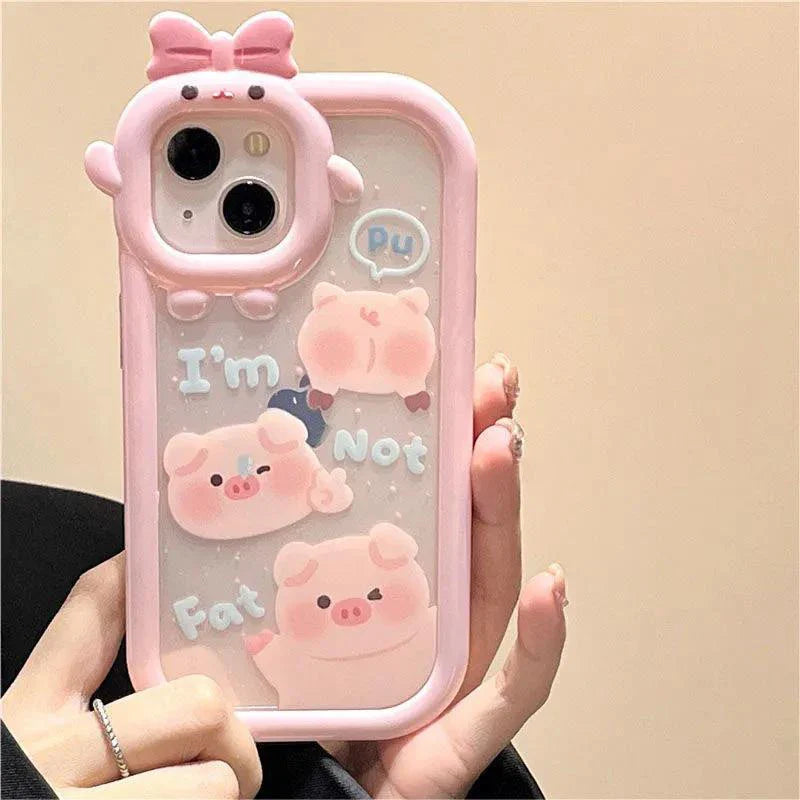 Coque iPhone Kawaii Pigs