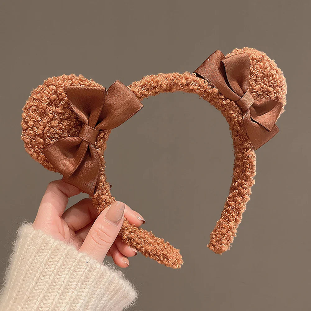 Bandeaux oreilles d'ours en peluche